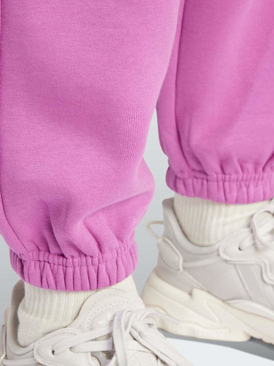 Adidas Παντελόνι Γυναικείας Φόρμας με Λάστιχο Μωβ Fleece