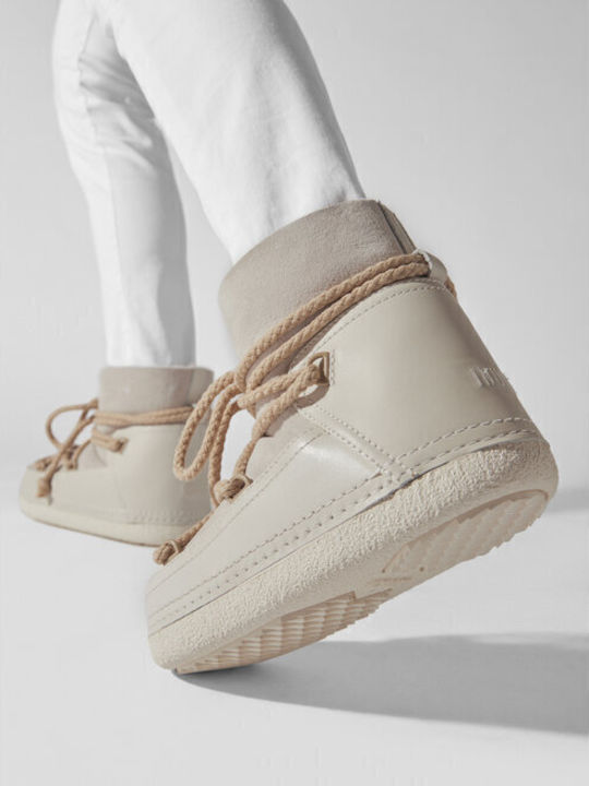 Γυναικείες Μπότες Χιονιού με Γούνα Ivory Beige