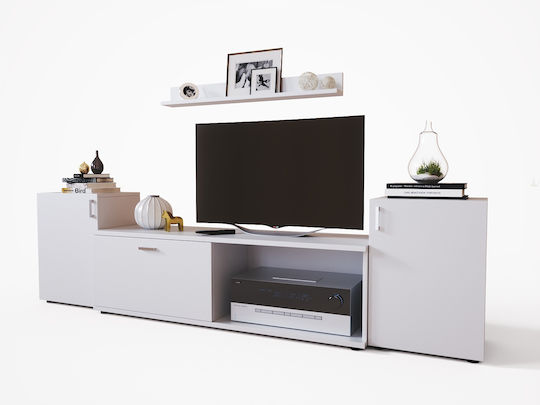 Unitate TV pentru sufragerie Scoglio White L210xA36xÎ65cm Unitate TV pentru sufragerie Scoglio White L210xA36xÎ65cm
