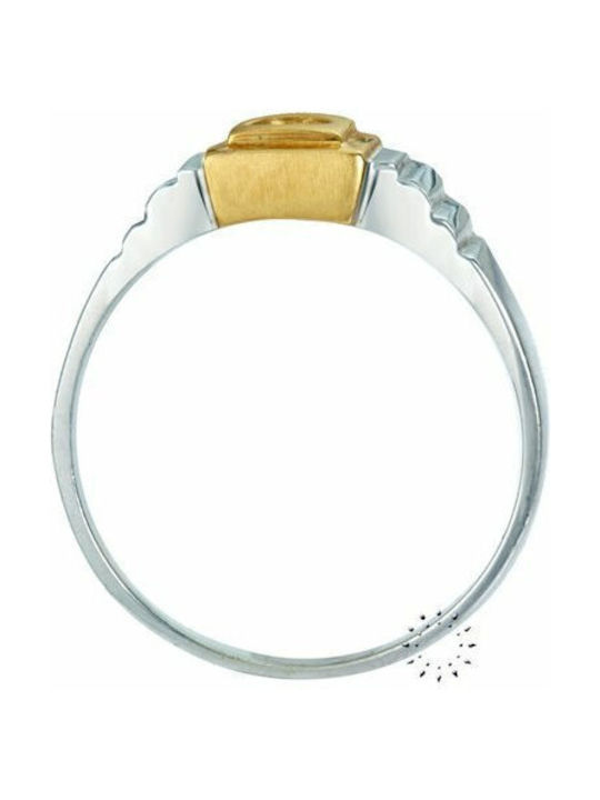 Savvidis No Ring with Zircon made of White gold 14K