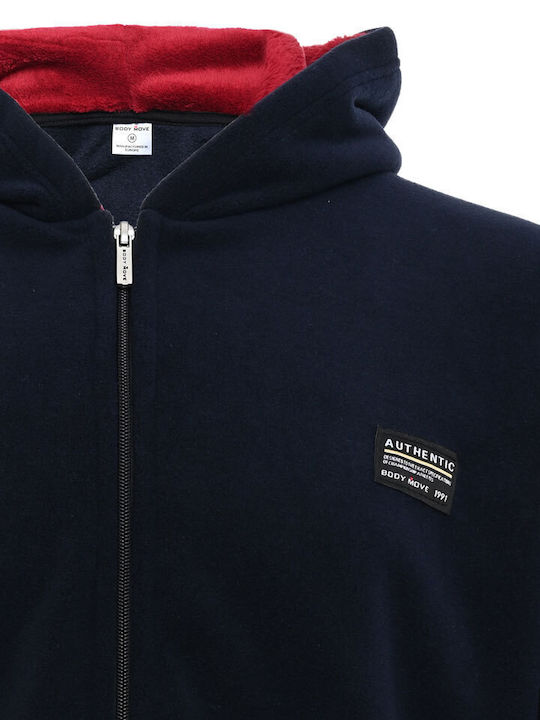 Men's Fleece Jacket Hooded Blue