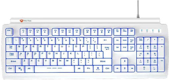 Meetion Mt-k9000 Gaming Keyboard with Illuminated keys (English US) White