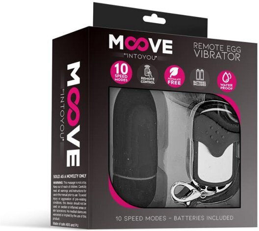 IntoYou Vibrating Egg with Remote Control Δονητής Egg με Remote Control Black