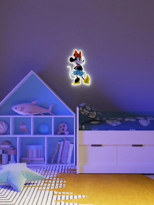 Disney Παιδικό Φωτιστικό Τοίχου Led LED Neon Disney Minnie Full Body