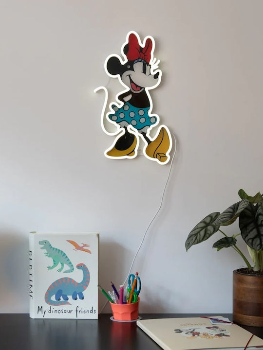 Disney Παιδικό Φωτιστικό Τοίχου Led LED Neon Disney Minnie Full Body