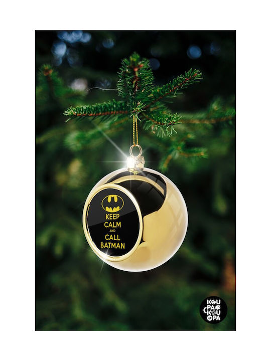 Keep Calm & Call Batman Weihnachtshänger Kugel Ornament Gold