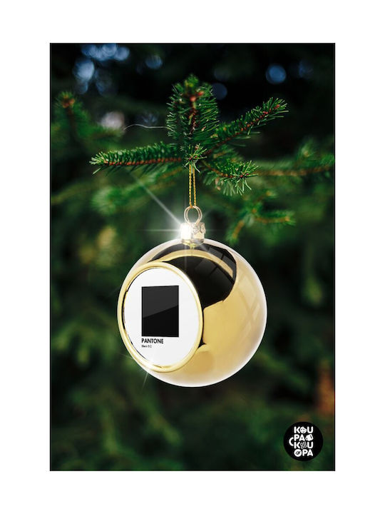 Pantone Black Weihnachtshänger Kugel Ornament Gold