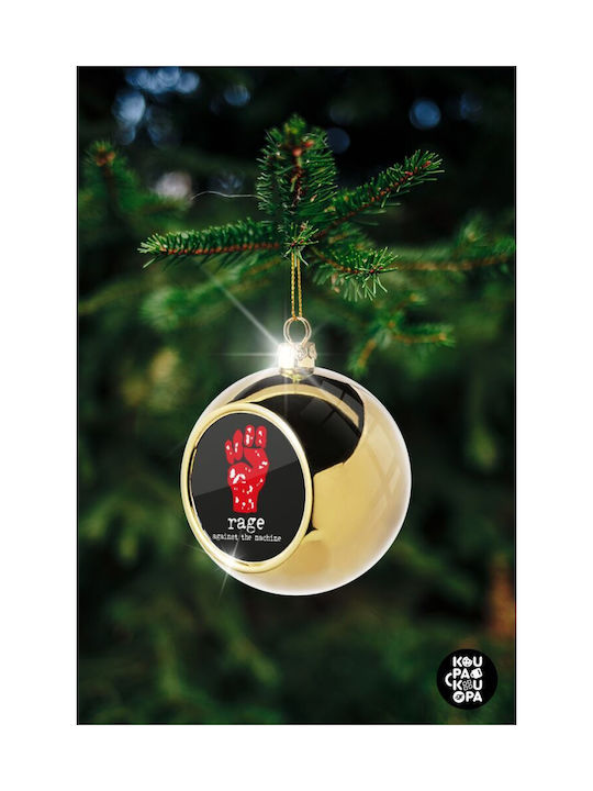 Rage Against The Machine Christmas Ball Ornament Gold