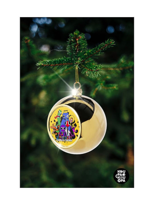 Friends Christmas Rainbow Ornament Gold