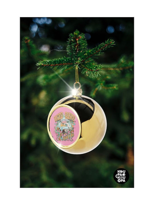 Outerbanks Paradise On Earth Christmas Ball Ornament Gold