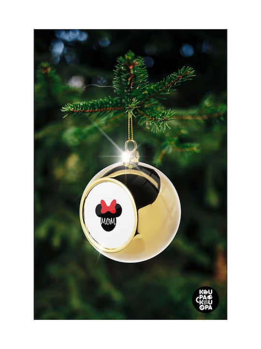 Mini Mom Christmas Ball Ornament Gold