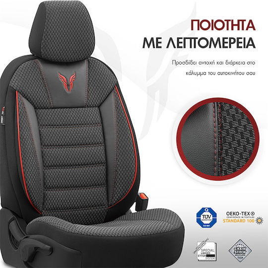 Deluxeboss Σετ Καλύμματα Αυτοκινήτου 11τμχ Βαμβακερά Πολύχρωμα