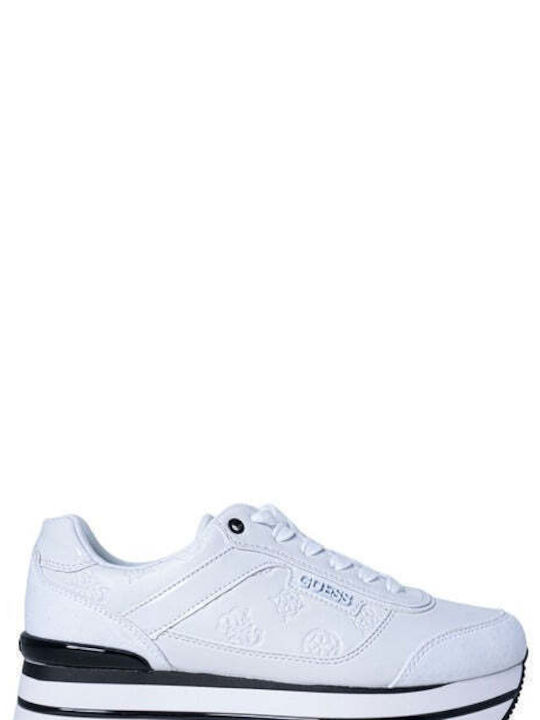 Guess Damen Flatforms Sneakers Weiß