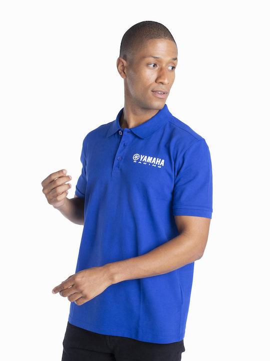 Yamaha Men's Short Sleeve Blouse Polo Blue.