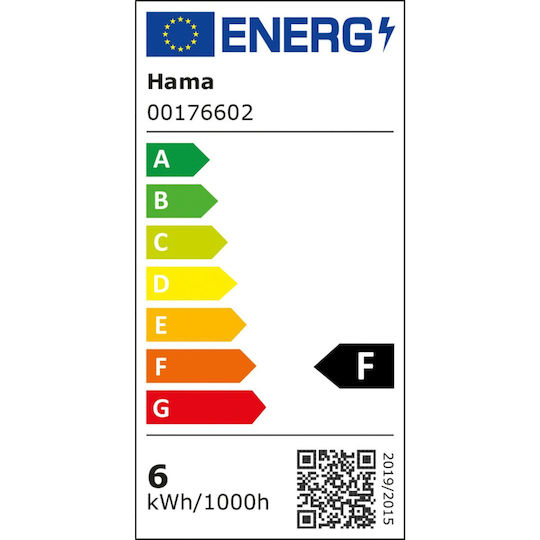 HAMA Bec inteligent LED 5.5W pentru Soclu E14 alb cald 470lm Reglabil în intensitate