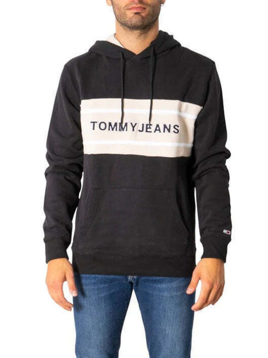 Tommy Hilfiger Herren Sweatshirt mit Kapuze und Taschen Weiß