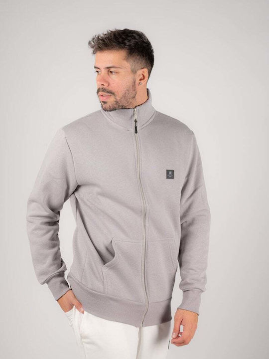 Body Max Men's Sweatshirt Jacket with Pockets Gray