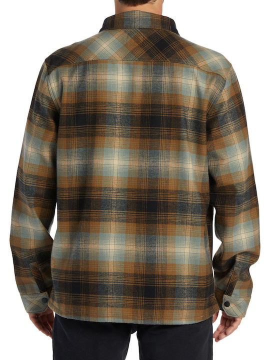 Billabong Furnace Bonded Men's Shirt Overshirt Long Sleeve Flannel Multicoloured (DKF MULTI).