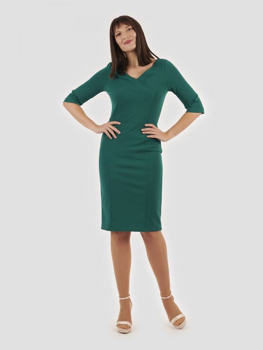 BelleFille Mini Kleid Wickel Emerald