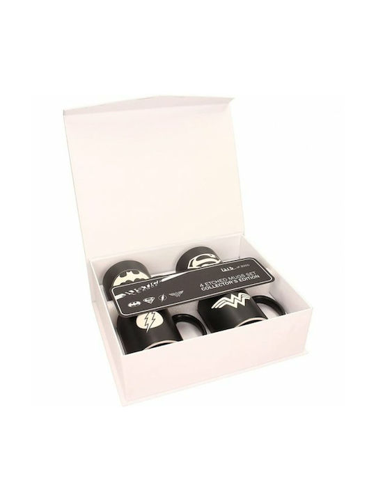 Sd Toys Dc Logos Mug Ceramic Black 4pcs