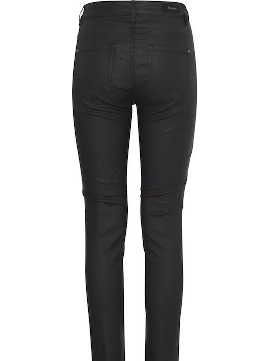 Women's Fabric Trousers Slim Fit Black.