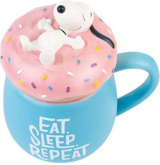 Grupo Erik Snoopy Κούπα Κεραμική Μπλε 500ml