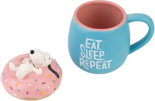 Grupo Erik Snoopy Becher Keramik Blau 500ml