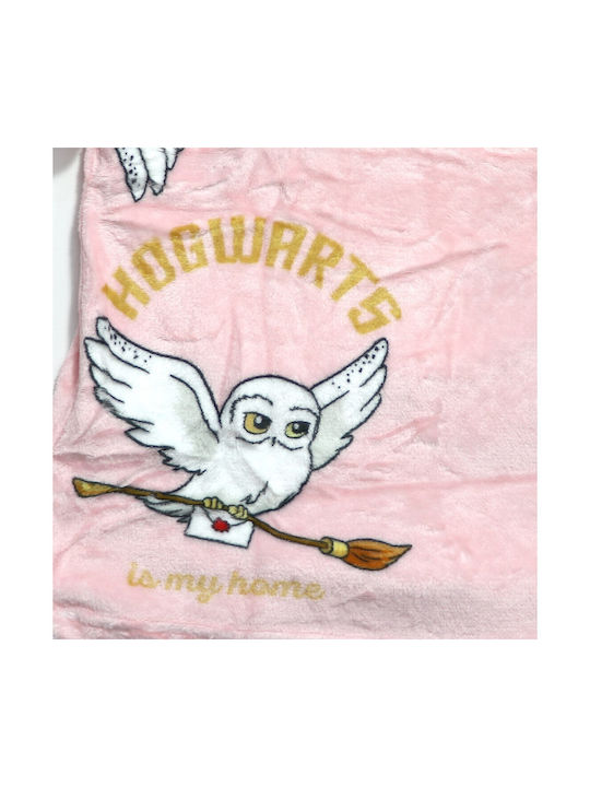 Warner Bros Κουβέρτα Fleece Harry Potter Ροζ 60x72εκ.