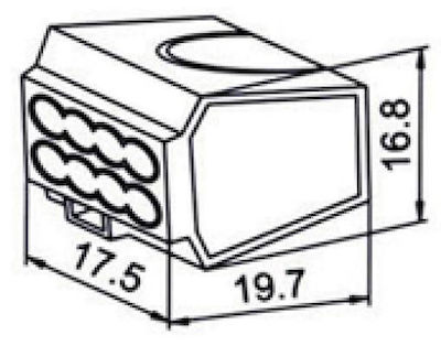 Topelcom Clamp Pluggable 8 positions (02.017.0007) 1pcs