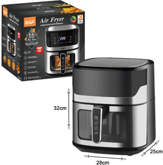 Raf Air Fryer 8.3lt Ασημί R.5373