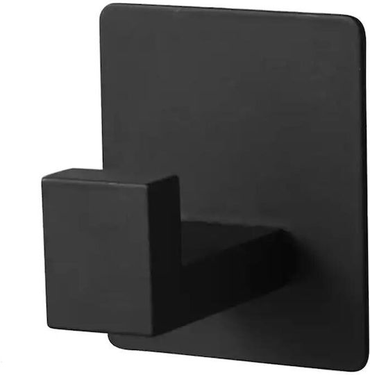 Wall-Mounted Bathroom Hook with 4 Positions 4.5x4.5cm Black Wall-Mounted Bathroom Hook with 4 Positions 4.5x4.5cm Black