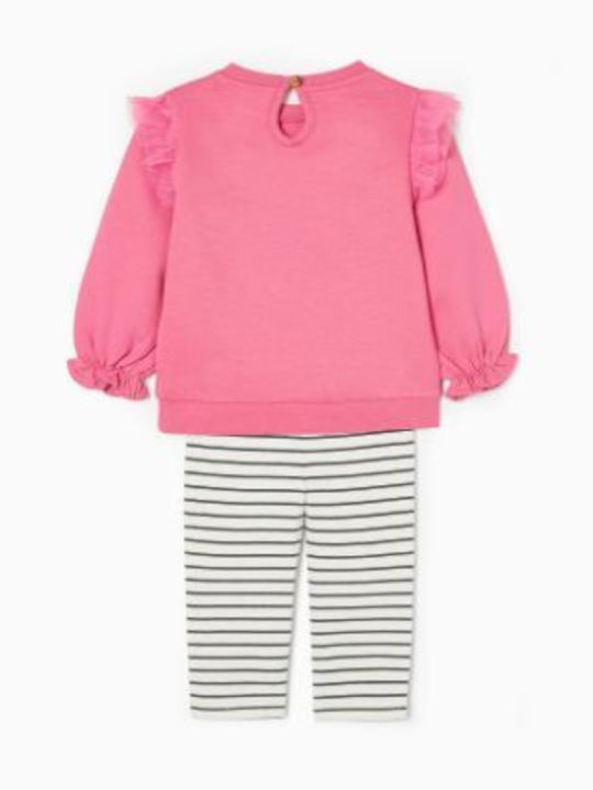 Zippy Kids Set with Leggings Winter 2pcs Pink