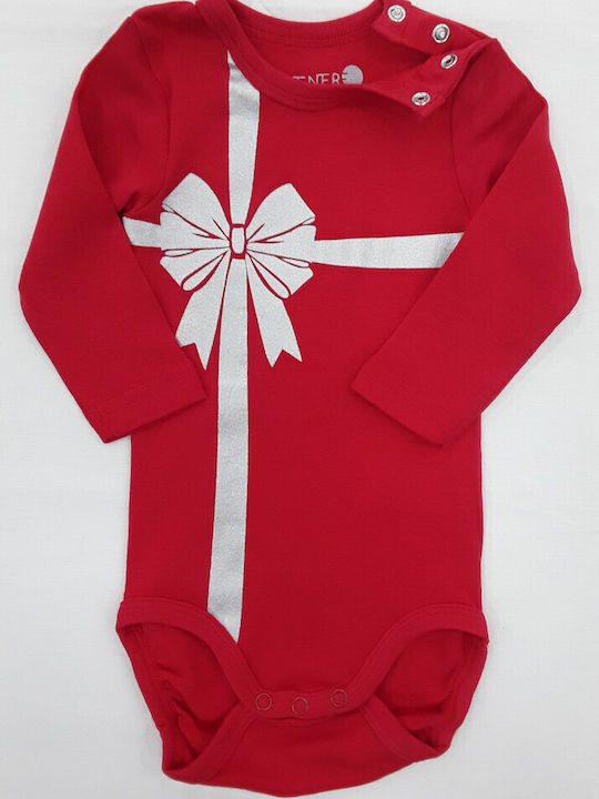 Venere Baby Bodysuit Set Long-Sleeved Red