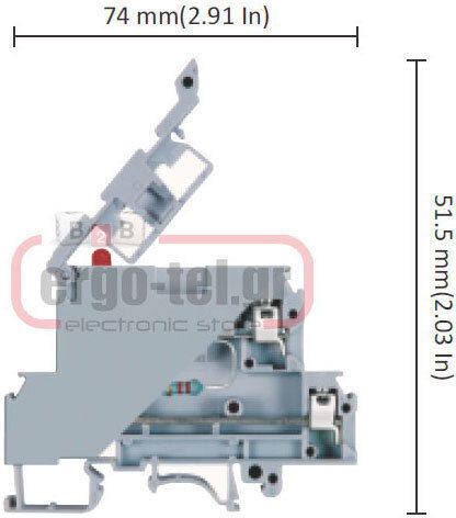 Elmex Κλέμα Ράγας Ηλεκτρολογικού Πίνακα 120-004504110