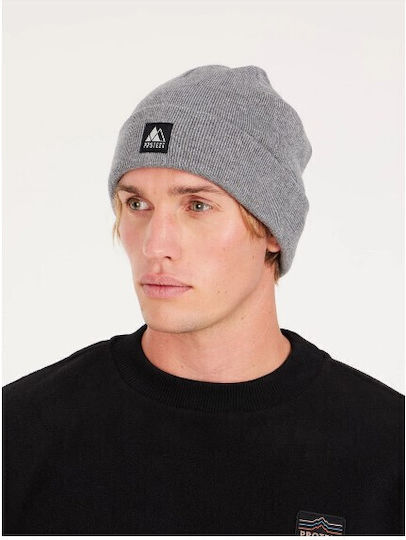 Beanie Unisex Σκούφος Πλεκτός σε Γκρι χρώμα