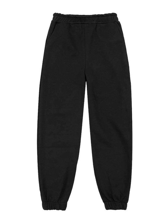 Ustyle Damen-Sweatpants Jogger ΜΑΥΡΟ Vlies