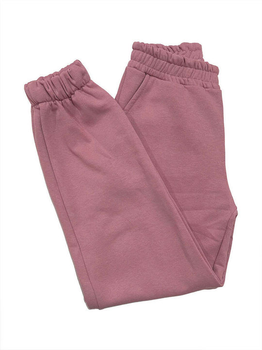 Долнище на анцуг с гума Флийс Pink