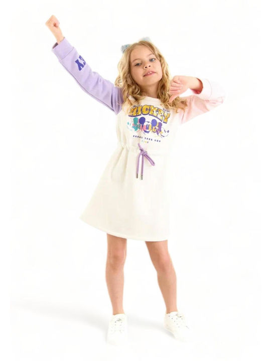 Cimpa Παιδικό Φόρεμα με Παγιέτες Λευκό