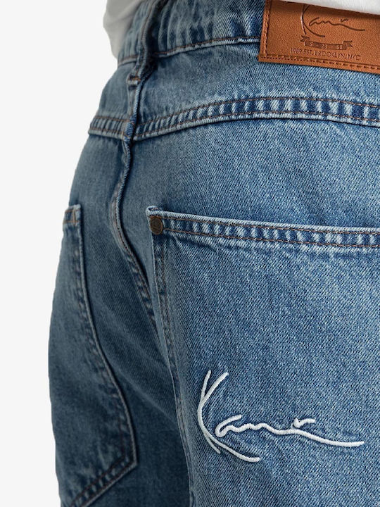 Men's Jeans Pants with Relaxed Baggy Fit Vintage Mid Blue