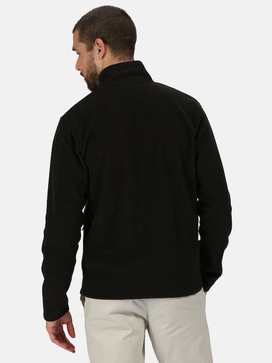 Ross Men's Fleece Cardigan with Zipper Black