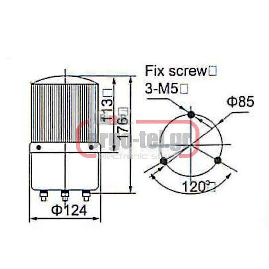 Nanzhou Alarm System Beacon with Yellow LED 230V