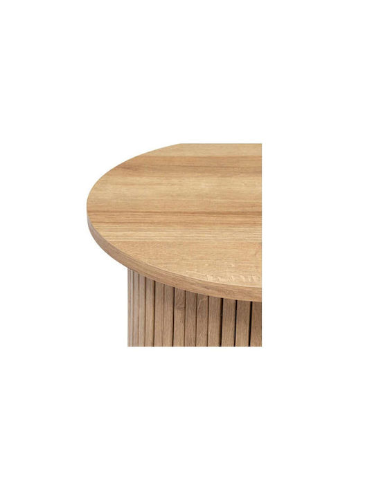 Round Side Coffee Table Colva Made of Solid Wood Natural Wood Colour W45xL45xH50cm