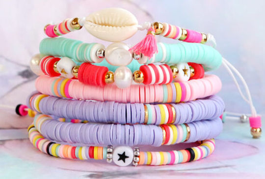 Clay Craft Beads Brown 400pcs 6mm