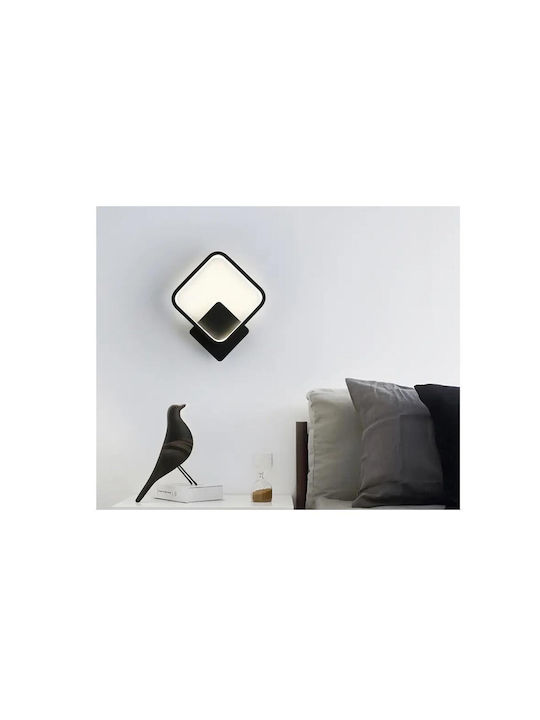 Lamp Wall LED Black 22.5x22.5x5.5cm