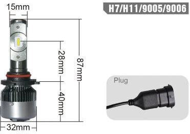Conchord Λάμπα Αυτοκινήτου H11 LED 35W