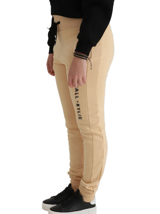 Kendall + Kylie Women's Fabric Trousers Beige