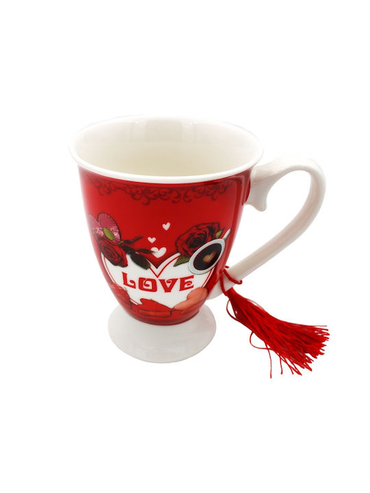 Love Tasse Metallisch Rot 1Stück