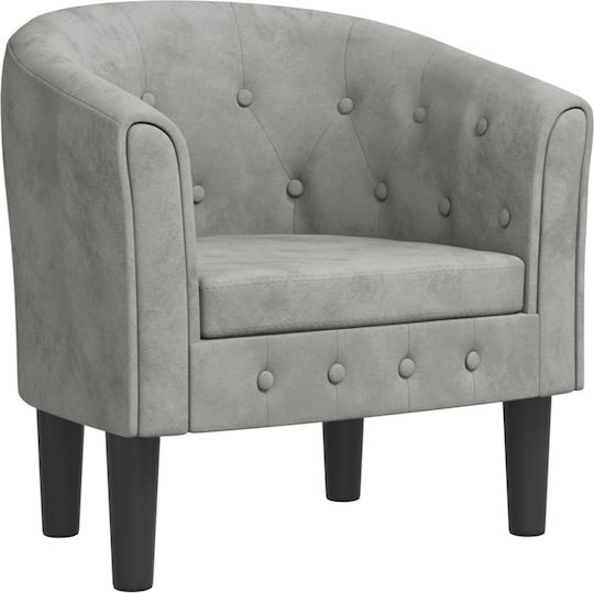 Armchair 70x56x68cm Light Grey Armchair 70x56x68cm Light Grey