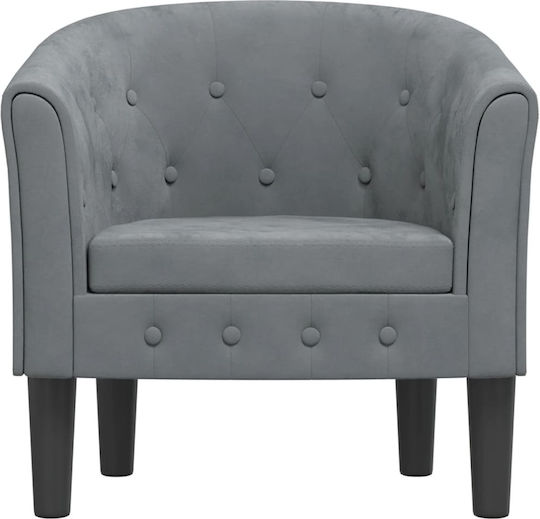 Sessel Samt Dark Grey 70x56x68cm