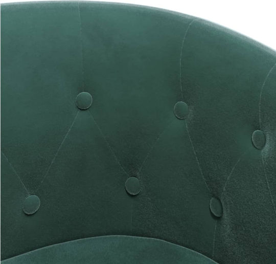 cu Puf Catifelat Dark Green 70x56x68cm